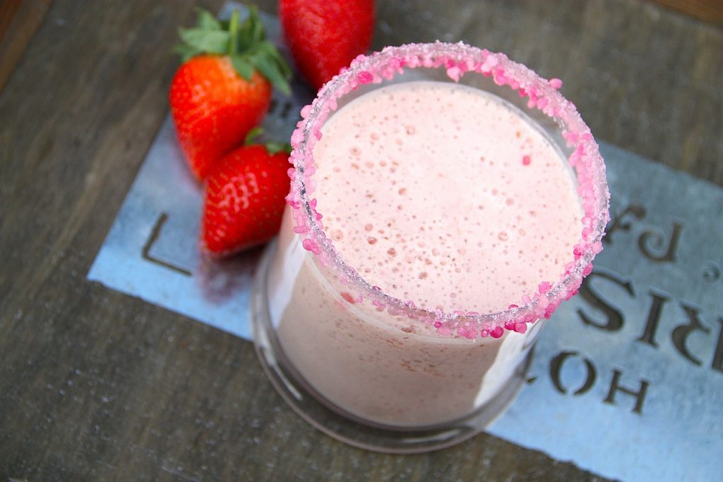 Strawberry Milkshape Best Princess Party Drinks